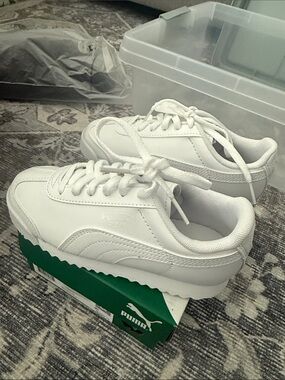 Puma Kids White Platform Lace-Up Sneakers